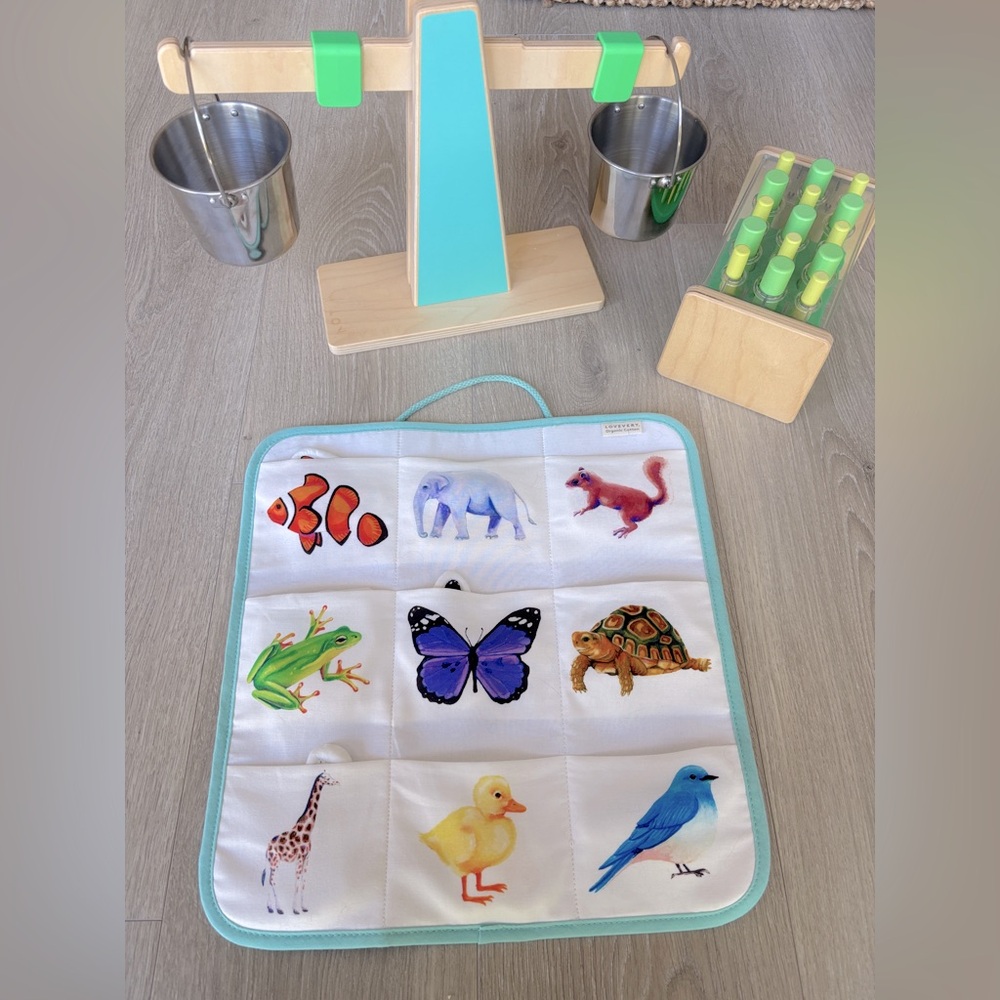 Lovevery Peg Scale Cloth Matching Animas Toy Lot Montessori Preschool